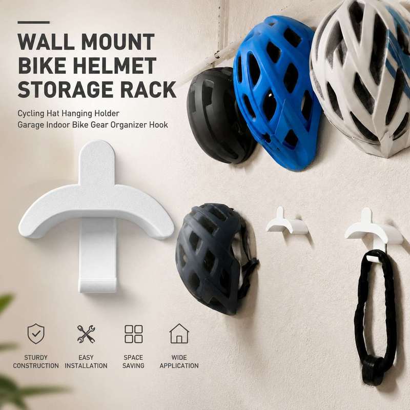 Cycling Gear Organiser - Rak Penyimpanan Helm Sepeda Gantung Dinding,