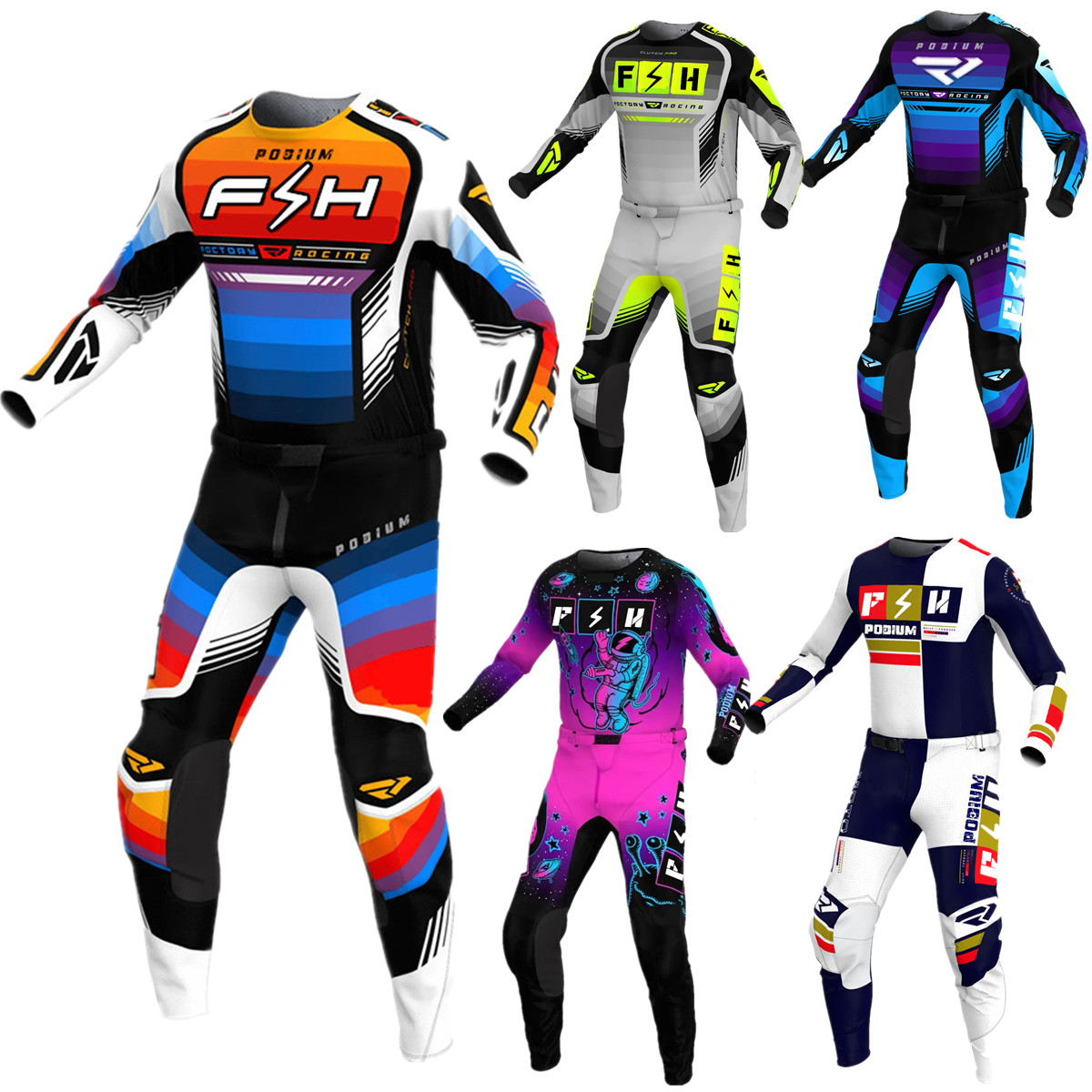 Cycling Gear Kit - Set Jersey FH 2024 Set Perlengkapan