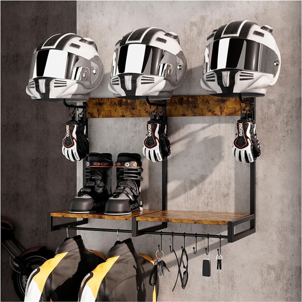 Tempat Helm Sepeda Motor, Rak  - Cycling Gear Organiser ulasan dan harga
